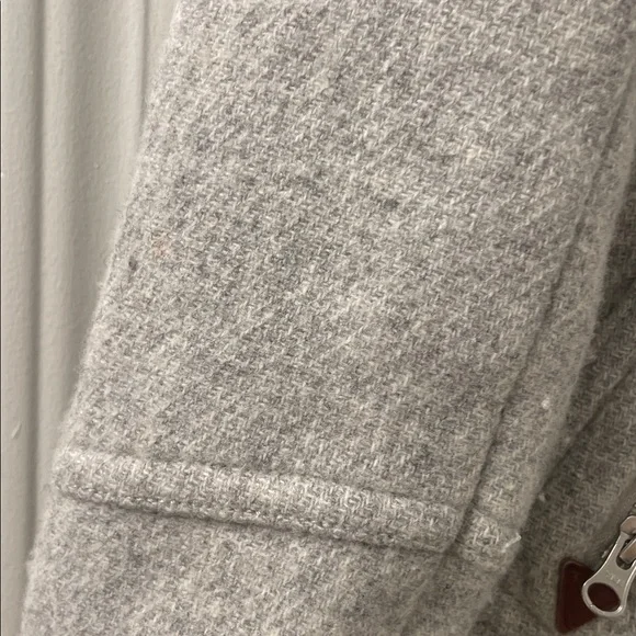 SALE! J. Crew Light Gray Italian Wool Hooded Coat Size 0 - Picture 5 of 8